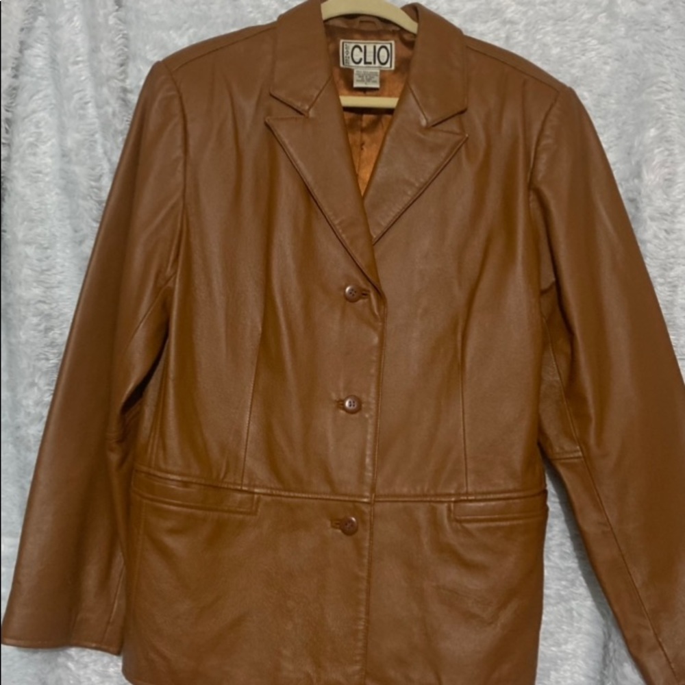 Tan/Light brown Leather Jacket